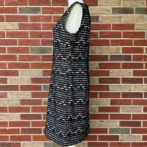 Tahari ASL Striped Black White Sleeveless Sheath Dress 👗 - Picture 5 of 13